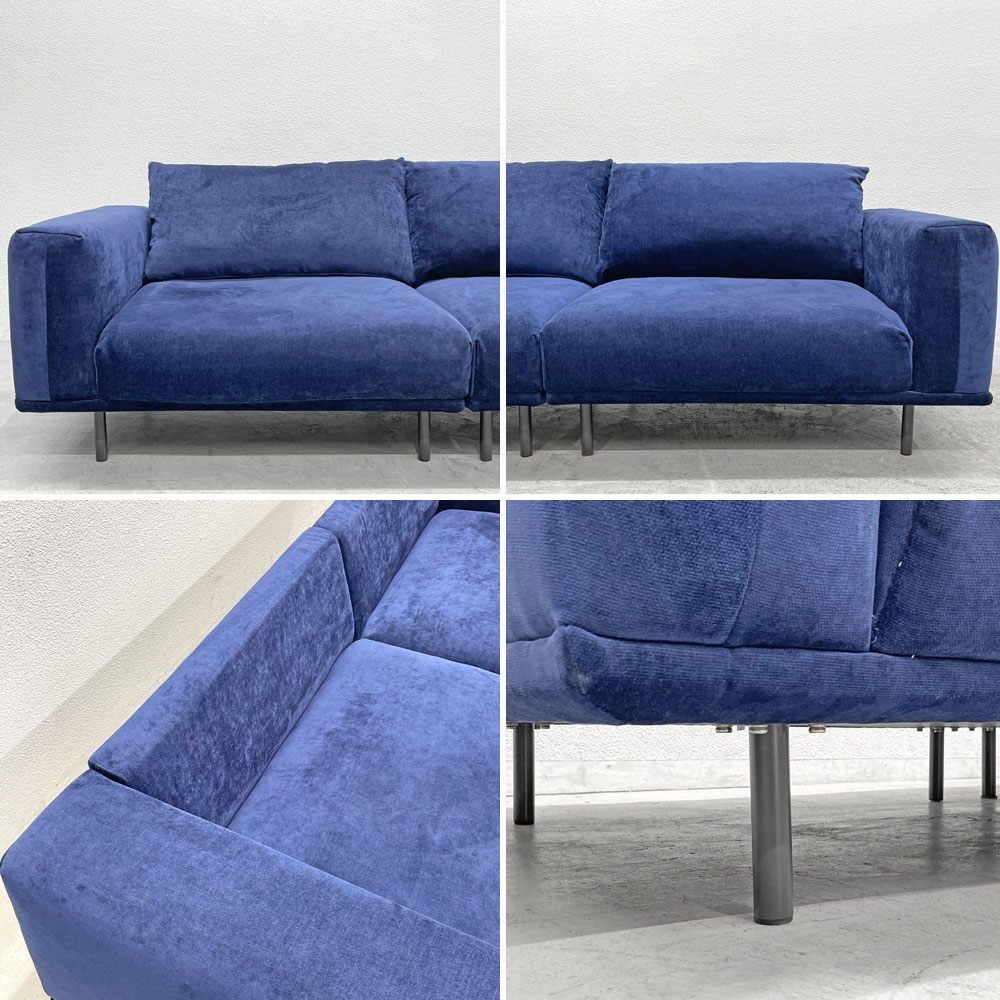 フランフラン Francfranc モダンワークス MODERN WORKS フェデーレ 3pソファ＋オットマン スモールフェザー ウレタン ファブリック 〓