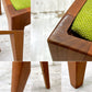 ウッドユーライクカンパニー WOOD YOU LIKE COMPANY アイチェア AI CHAIR アームチェア チェリー無垢材 ファブリック張替え済み ライトグリーン B ●