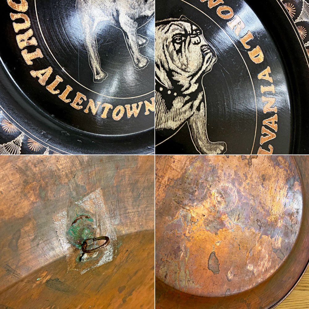 マックトラックス Mack Trucks ブルドッグ 壁掛けプレート コッパー 銅 truck capital of the world ALLENTOWN PENNSYLVANIA TRAY ●