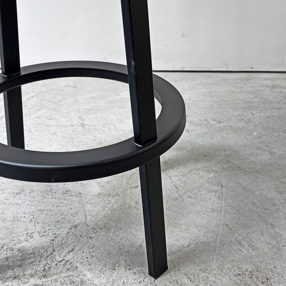 ヘイ HAY リボルバー バースツール ハイ REVOLVER BAR STOOL HIGH H76cm ブラック 回転式座面 レオン・ランズメイヤー デンマーク 定価￥56,100 - B ●