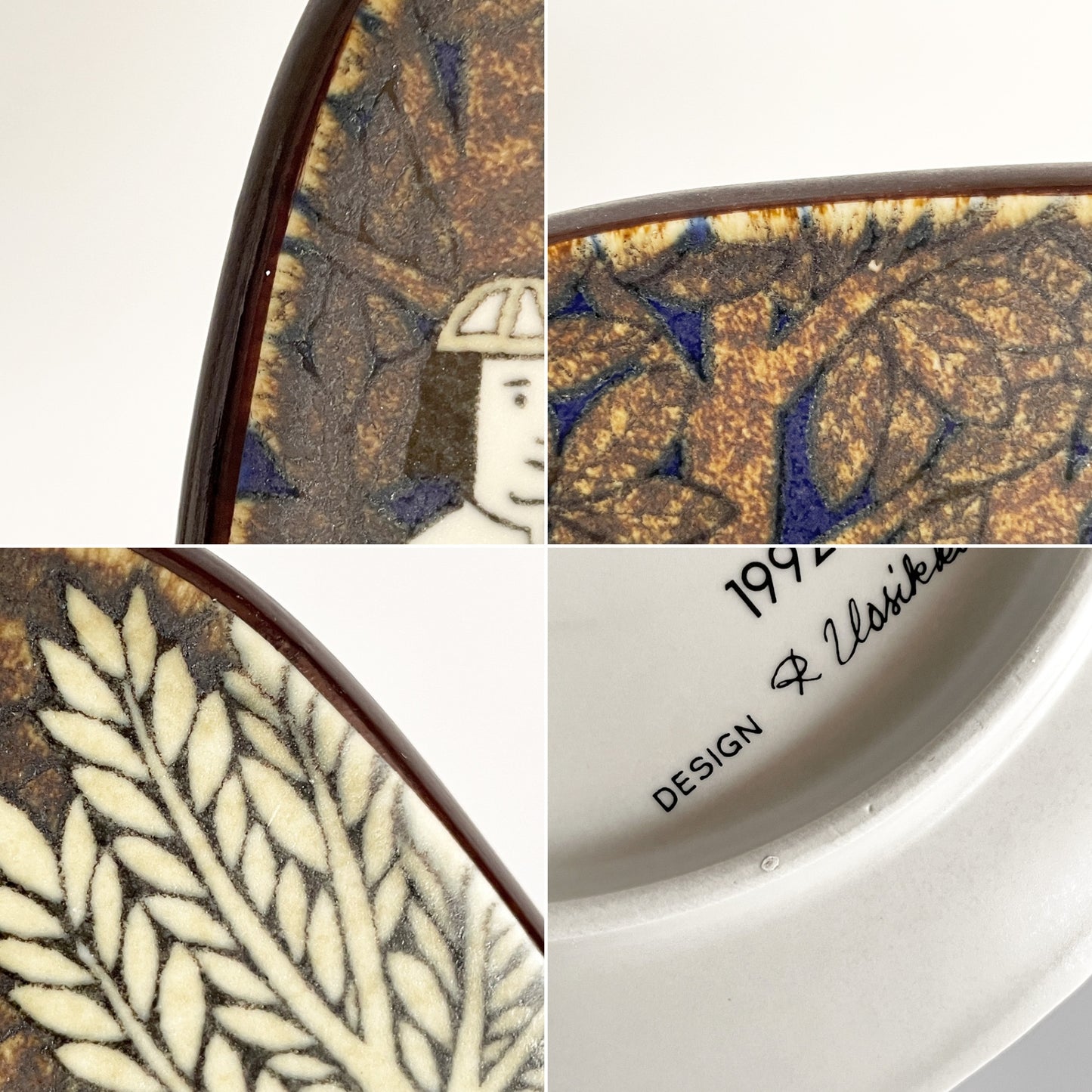 アラビア ARABIA カレワラ Kalevala イヤープレート 飾り皿 1992年 ライヤ・ウオシッキネン Raija Uosikkinen ビンテージ フィンランド 北欧食器 ■