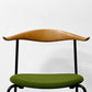 カールハンセン＆サン Carl Hansen & Son CH88P ダイニングチェア オーク材 グリーン ファブリック 座面張替済み ハンス J. ウェグナー デンマーク 北欧家具 ●