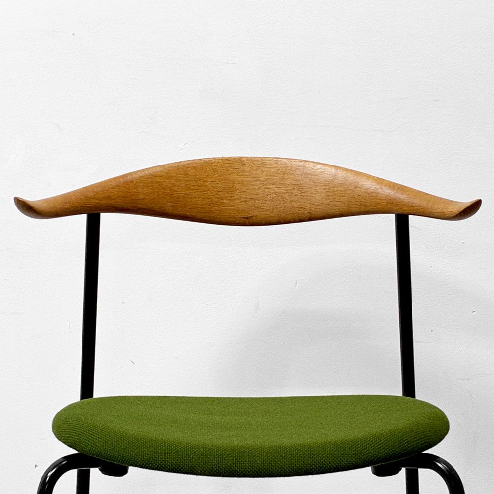 カールハンセン＆サン Carl Hansen & Son CH88P ダイニングチェア オーク材 グリーン ファブリック 座面張替済み ハンス J. ウェグナー デンマーク 北欧家具 ●