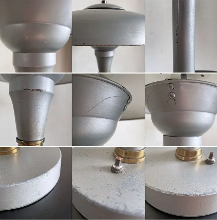 ビンテージ Vintage ミッドセンチュリーモダン flying saucer lamp テーブルランプ アルミ シェード ライト ■