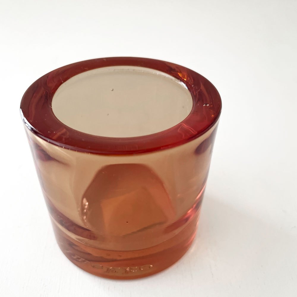 イッタラ iittala マリメッコ marimekko キビ kivi キャンドルホルダー ローズオリーブ 60mm 箱付 ヘイッキ・オルヴォラ フィンランド 廃番カラー ◎