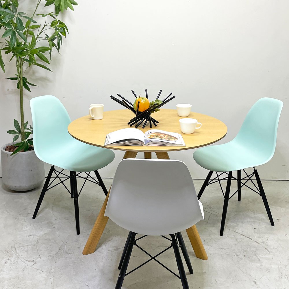 ハーマンミラー HermanMiller サイドシェルチェア ドゥエルレッグ DSW アクアスカイ × エボニー ポリプロピレン製 イームズ ミッドセンチュリー C ●