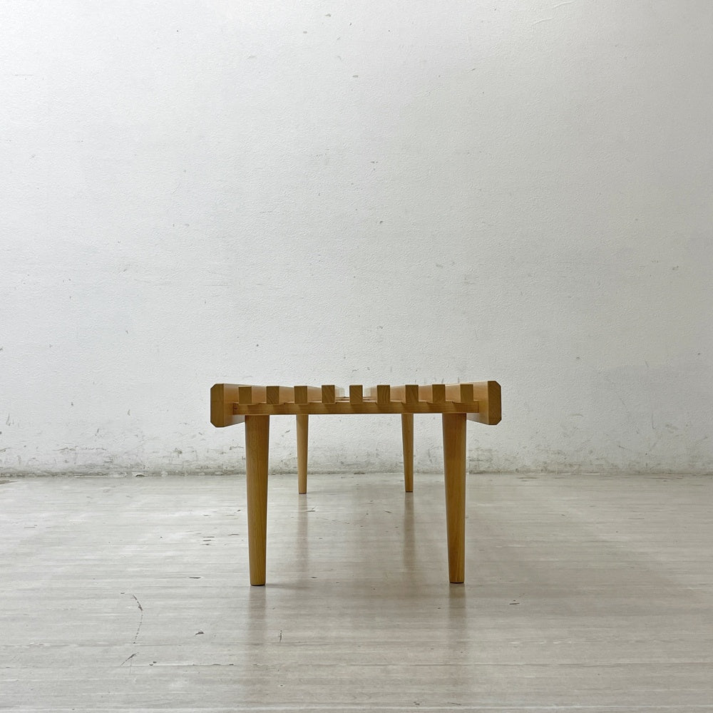 バニラ VANILLA オリジナル 826STANDARD ユニットシリーズ  UNIT  スラットベンチ SET-0191 ウッドレッグ W168cm ナチュラル ●