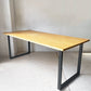 かなでもの KANADEMONO ザ・テーブル THE TABLE デスク パイン無垢材 W180cm スチール スクエアレッグ ブラック ★