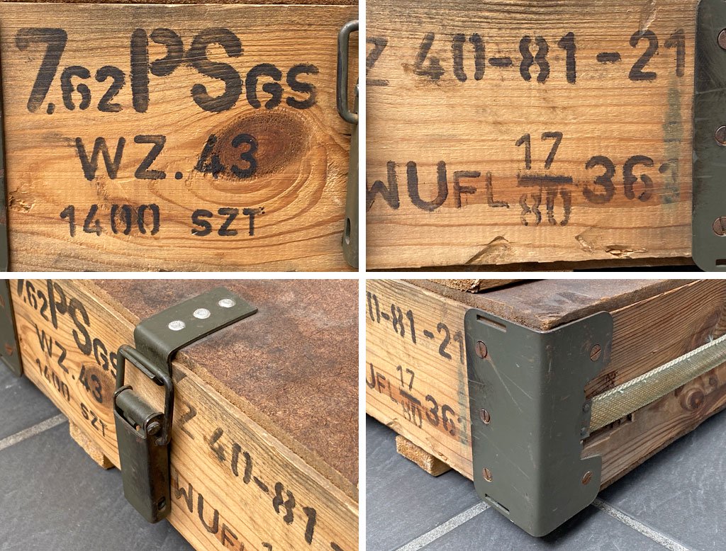 USビンテージ US Vintage 7.62弾 NATO弾 木箱 バレットケース ボックス 米軍 軍用 ミリタリー ■