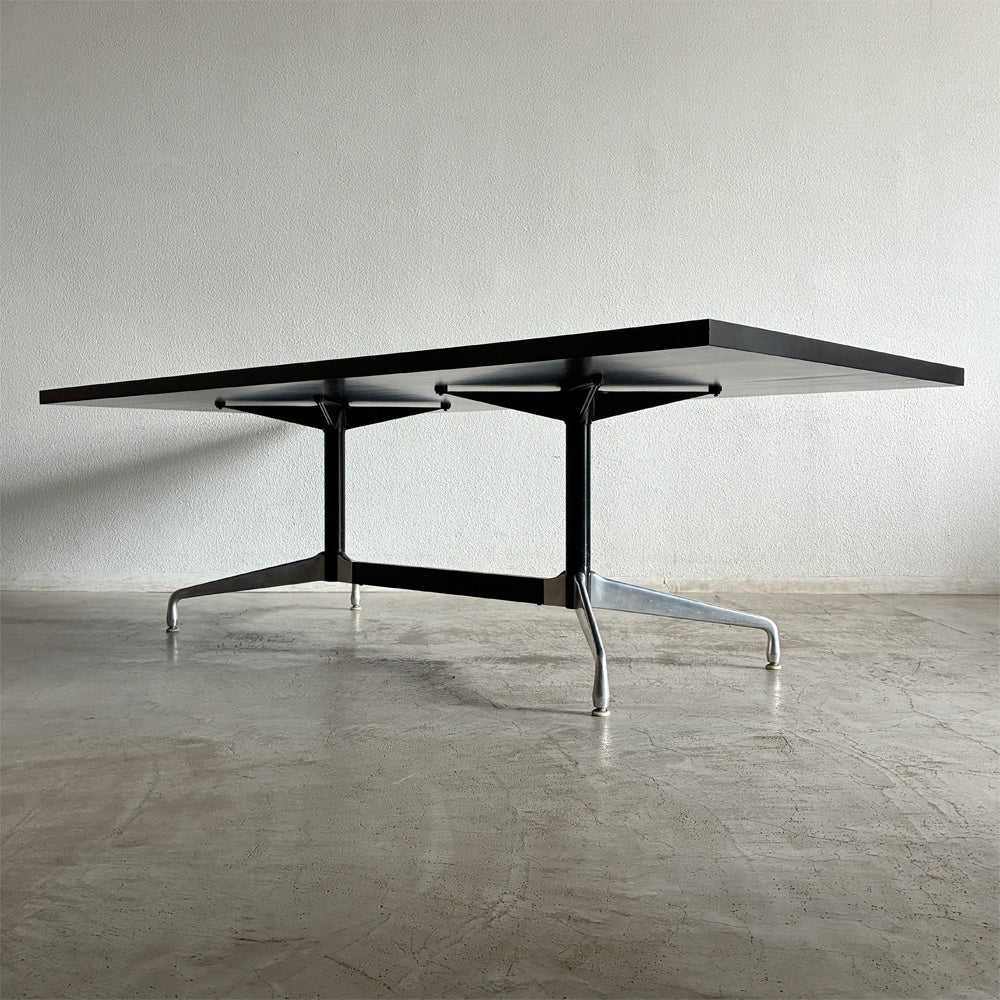 ハーマンミラー Herman Miller イームズ Eames セグメンテッドベース レクタンギュラー テーブル W230×D110×H71cm ブラック ビンテージ ダイニングテーブル デスク ミーティングテーブル オフィス 会議用 参考価格65万円～ 〓