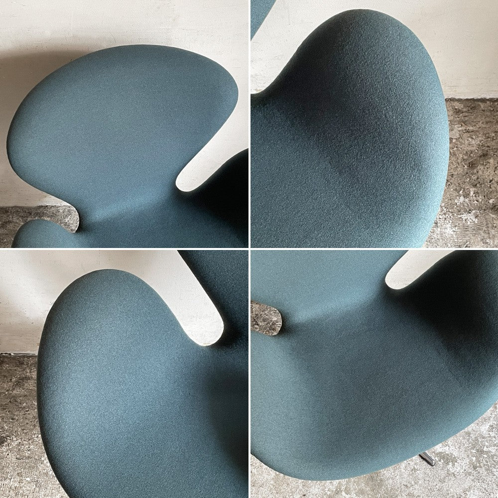 フリッツハンセン Fritz Hansen スワンチェア SWAN ラウンジチェア グリーン ファブリック アルネ・ヤコブセン ミッドセンチュリー 北欧 参考定価￥668,580～ ■