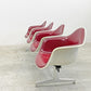 ハーマンミラー Herman Miller ビンテージ エアポートベンチ タンデムシート 4連 アームシェル 2nd PVCレザー イームズ 希少 〓
