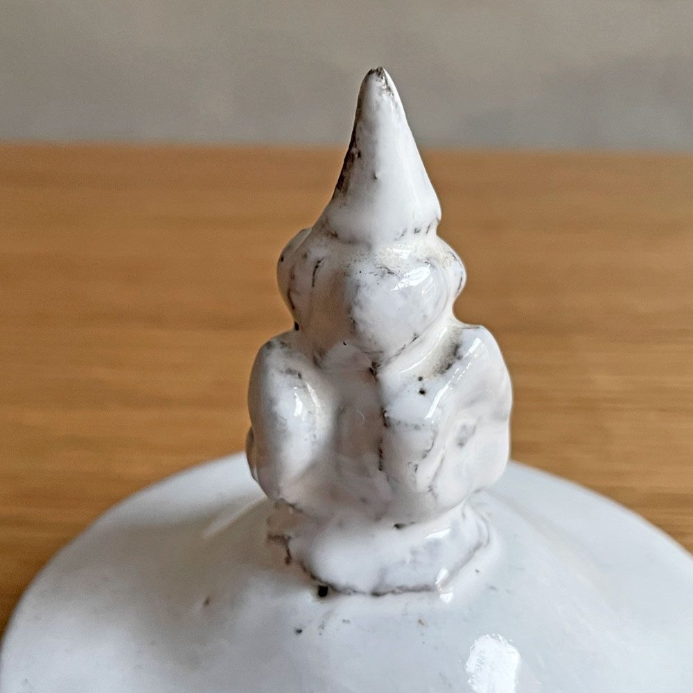 アスティエ・ド・ヴィラット Astier de Villatte グラン・シャレ Grand Chalet キャンドルカバー Bouquet shaped handle キャンドルリッド グラスキャンドル用 陶器 フランス ♪