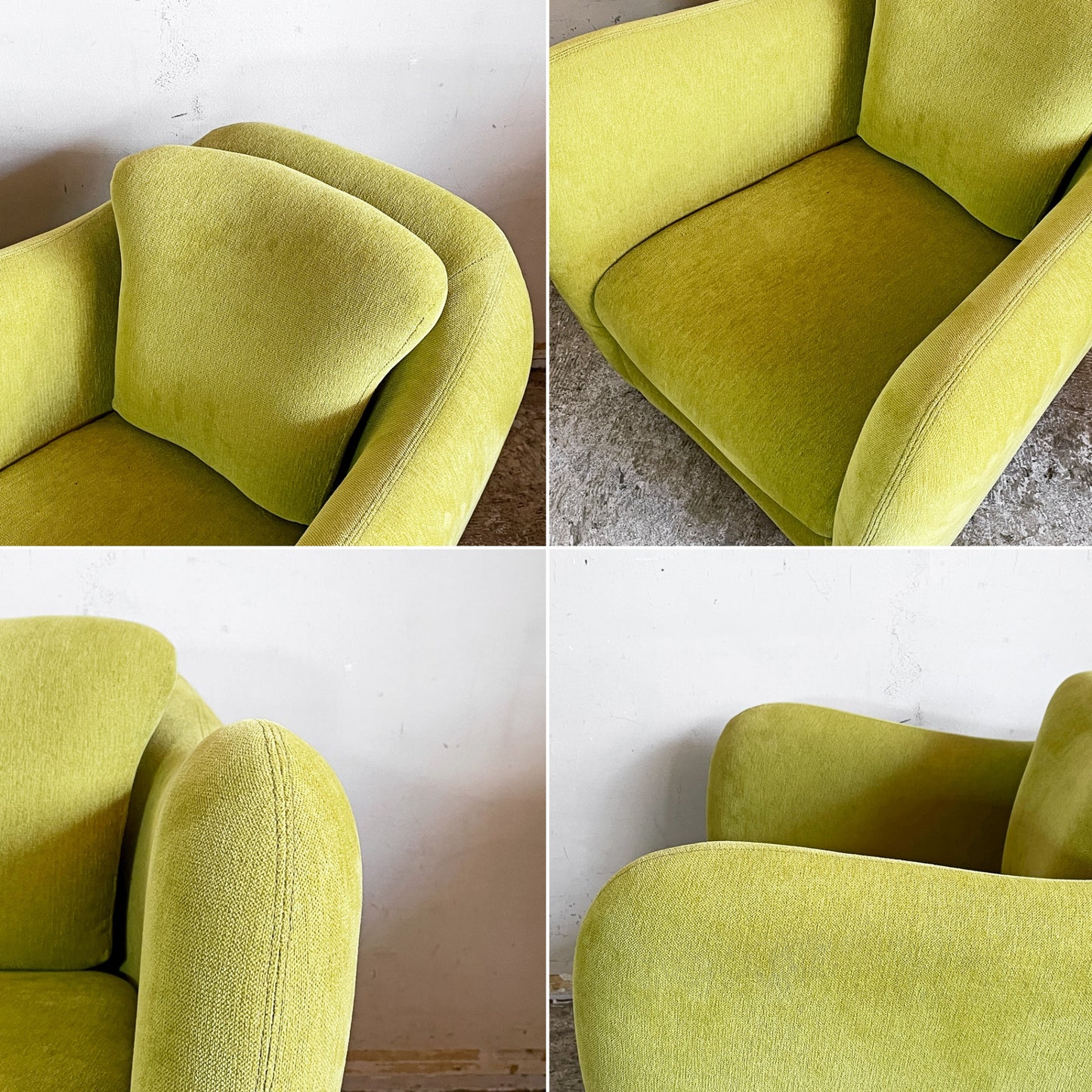 イデー IDEE ミニミラーアームチェア MINI MILLER ARM CHAIR パーソナルチェア シングルソファ ファブリック グリーン ライム ■