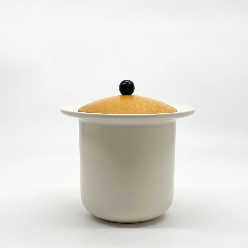 ホガナスケラミック Hoganas Keramik キャニスター 蓋付き シュガーポット エヴァ・ハナ Eva Hanner ビンテージ 廃番 ●