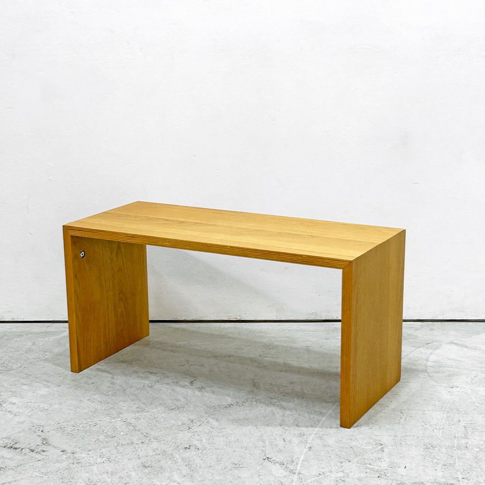 無印良品 MUJI コの字の家具 積層合板 オーク材 W70cm サイドテーブル ナチュラル ●