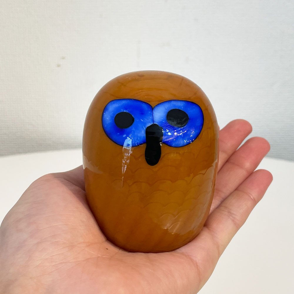 イッタラ iittala バーズバイトイッカ Birds by Toikka フクロウ Northern Owl Yellow No.455 SCOPE別注 オイバ・トイッカ イッタラバード ガラス ハンドメイド 北欧雑貨 ◎