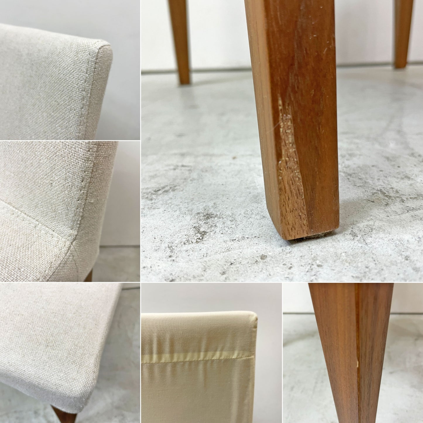 アクタス ACTUS エフビー FB ダイニングチェア 2脚セット ウォールナット材 テーパーレッグ カバーリング 廃番 ナチュラルモダン ●