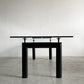 カッシーナ Cassina ターブル・テューブ・ダヴィオン 6 TABLE TUBE D’AVION LC6 ダイニングテーブル クリアガラス天板 ブラック脚 W225×D85cm ル・コルビジェ 定価￥1,111,000- 〓