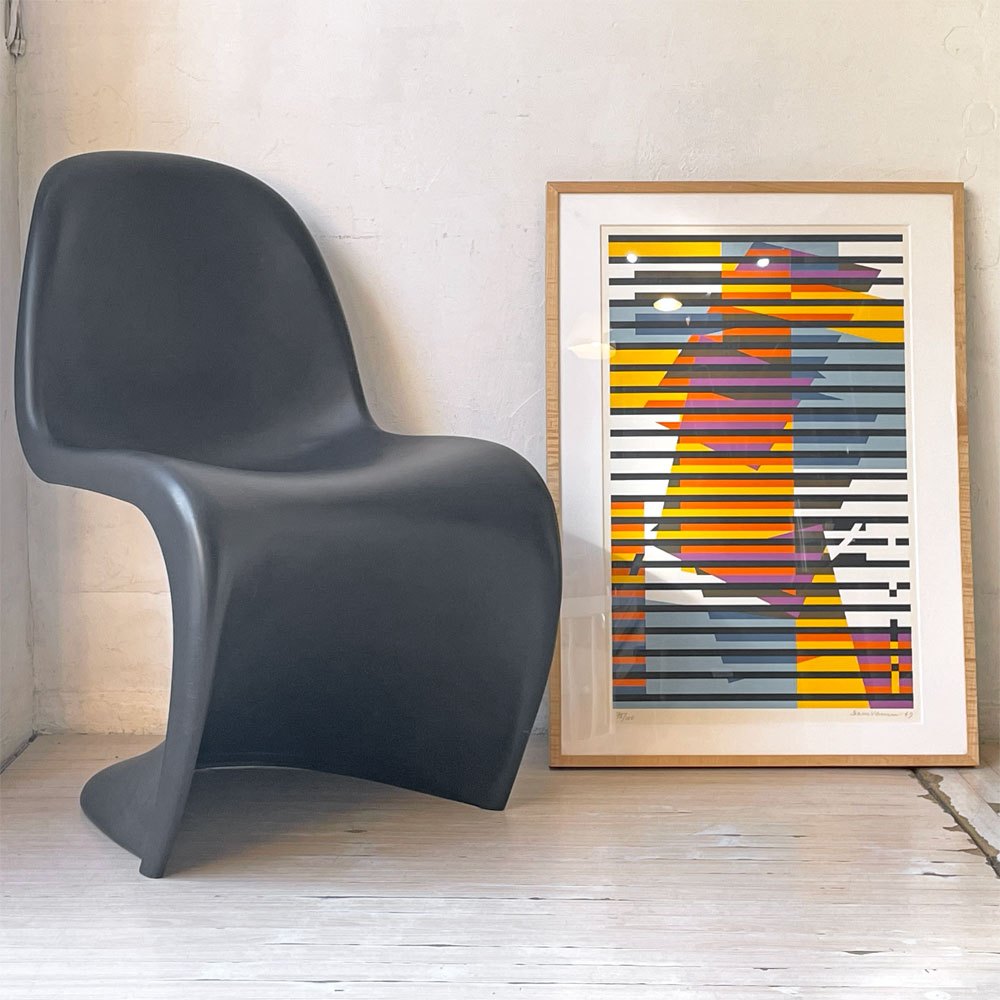 ヴィトラ vitra パントンチェア ダイニングチェア スタッキングチェア ヴェルナー・パントン Panton ミッドセンチュリー スペースエイジ ブラック ★