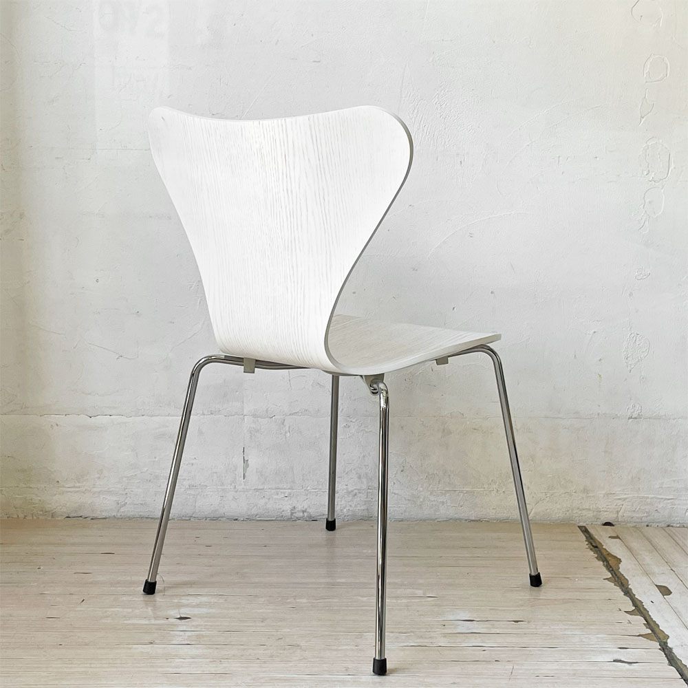 フリッツハンセン Fritz Hansen セブンチェア SEVEN CHAIR カラードアッシュ ホワイト アルネ・ヤコブセン デンマーク 北欧家具 ★