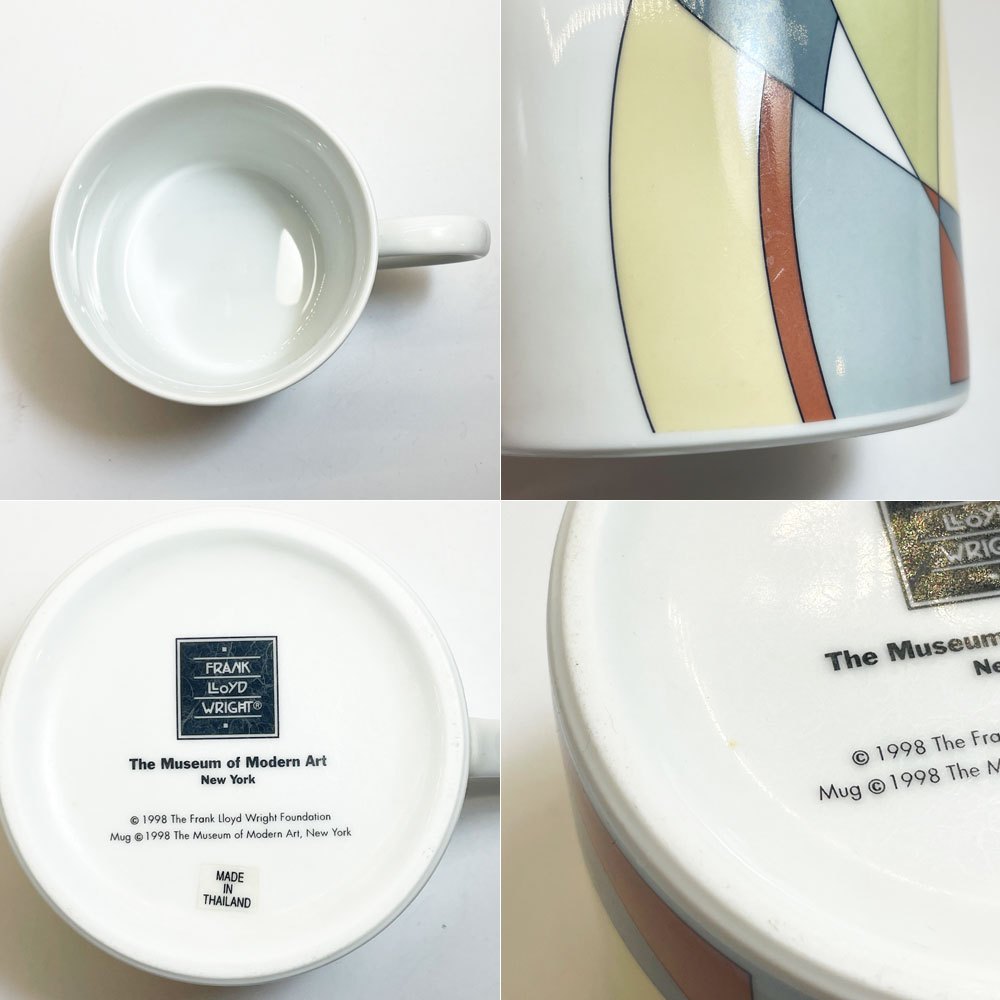 フランク・ロイド・ライト Frank Lloyd Wright ニューヨーク近代美術館 MoMA マグカップ 3点セット 1998年 元箱付 ミッドセンチュリー ★
