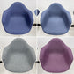 ハーマンミラー Herman Miller ビンテージ エアポートベンチ タンデムシート 4連 アームシェル 2nd ファブリック 新品張替え済 イームズ 希少 ネイビー・ブルーグレー・グレー・パープル C〓