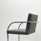 ノル ノール Knoll ブルーノ brno アームチェア チューブラー 合皮レザー グレー系カラー ミースファンデルローエ カンチレバー B ●