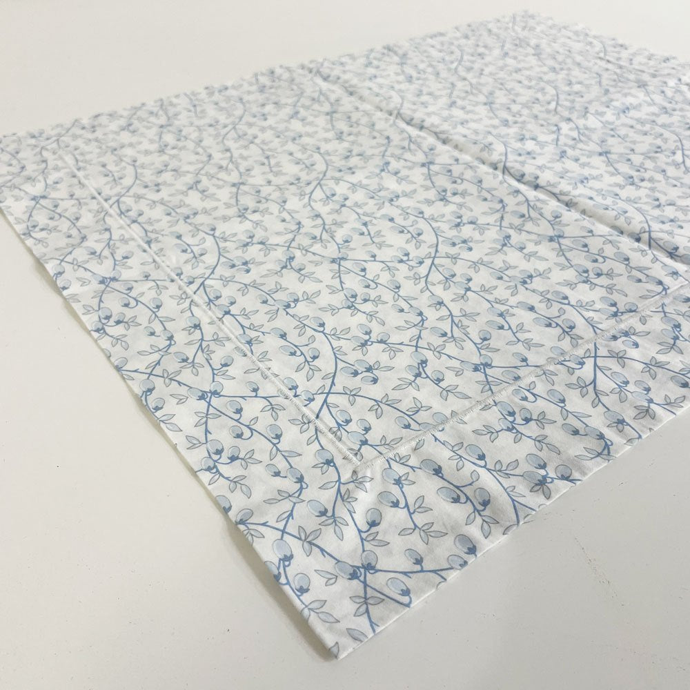 イヴドローム Yves Delorme クッションカバー  ピローケース ブルーフラワー フランス ●