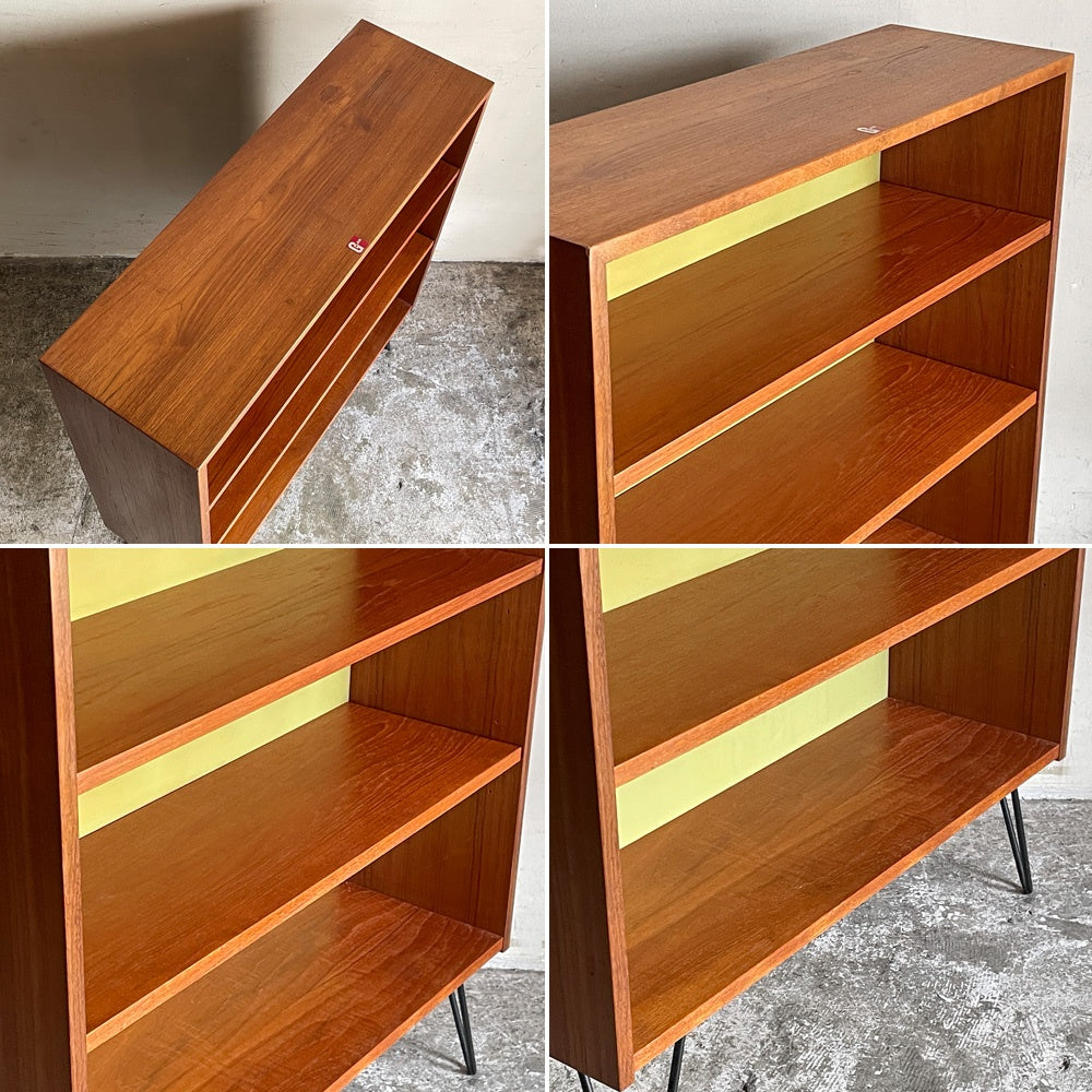 エベネゼルグーム Ebenezer Gomme ジープラン G-PLAN チーク材 ブックシェルフ ヘアピンレッグ カスタム 英国 UKビンテージ ■