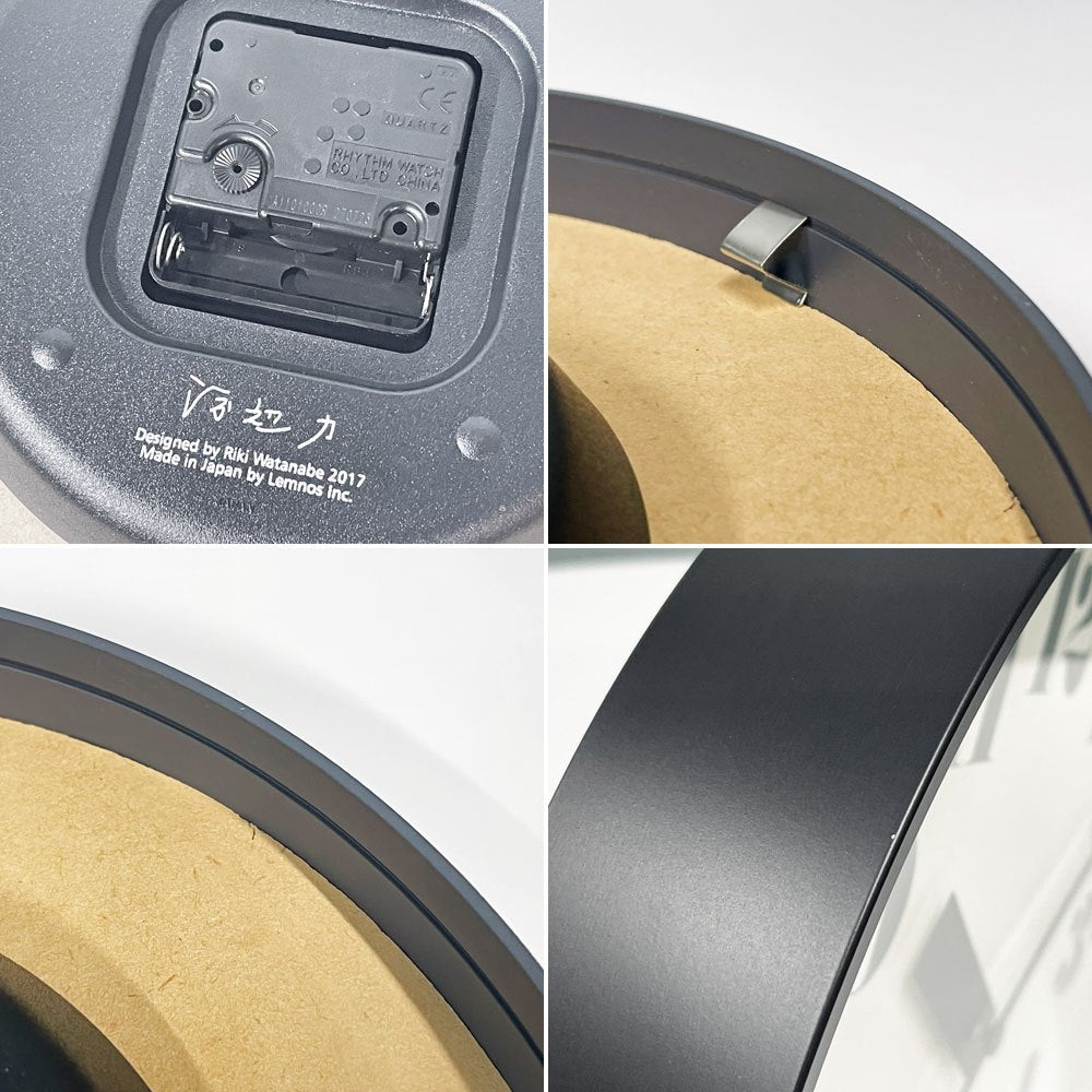 レムノス Lemnos リキ パブリック クロック RIKI PUBLIC CLOCK WR17-06 25.6cm 掛け時計 ウォールクロック クォーツ アルミ ガラス 渡辺力 日本製 ◎