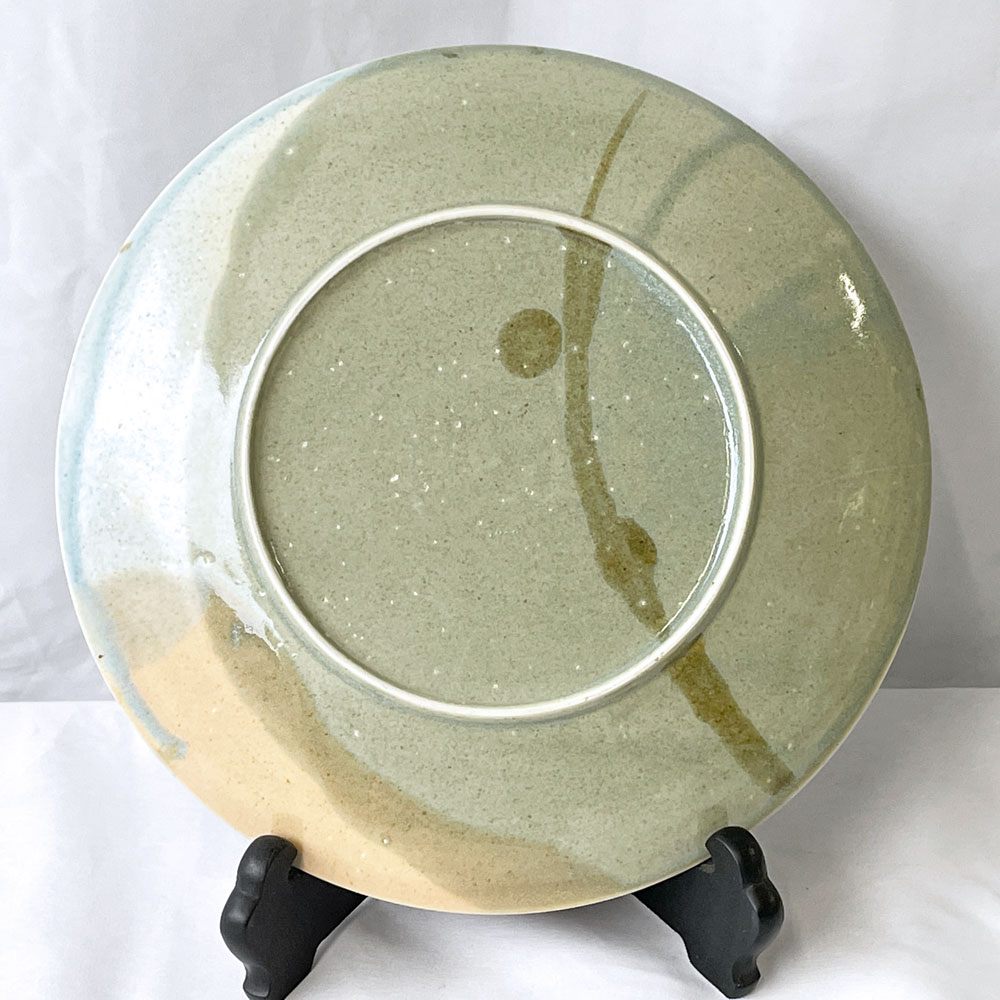 竹村良訓 大皿 黄色系 Φ26.5cm 現代作家 IDEE取扱 ◇