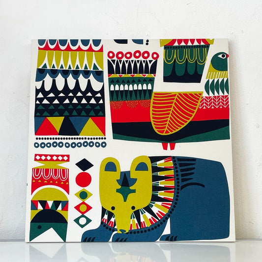 マリメッコ marimekko クックルールー Kukkuluuruu ファブリックパネル 40x40cm サンナ・アンヌッカ フィンランド 北欧雑貨 ★