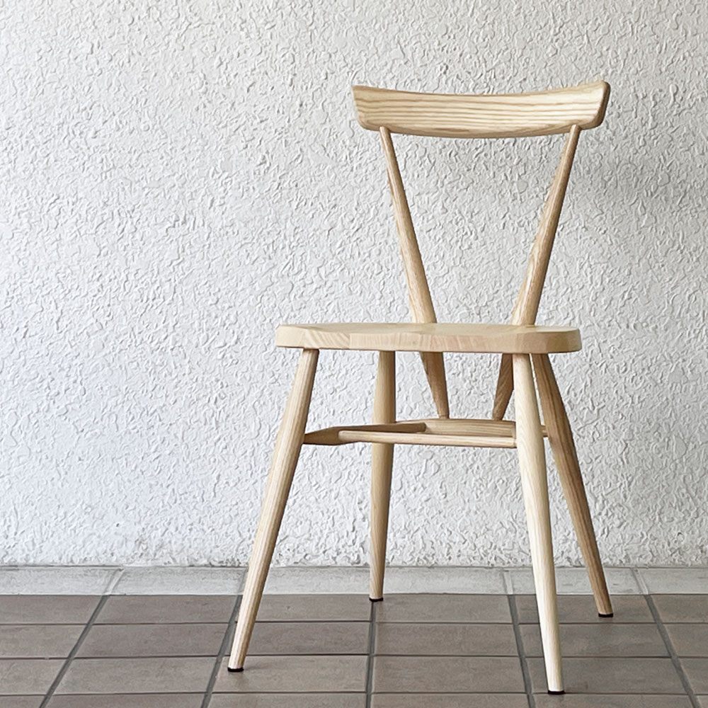 アーコール Ercol ER-7392 スタッキングチェア ダイニングチェア アッシュ材 英国家具 参考価格97,900円 美品 ◇