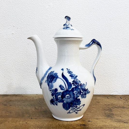 ロイヤルコペンハーゲン ROYAL COPENHAGEN ブルーフラワー Blue Flower カーブ Curved コーヒーポット デンマーク 北欧食器 廃番 ◎