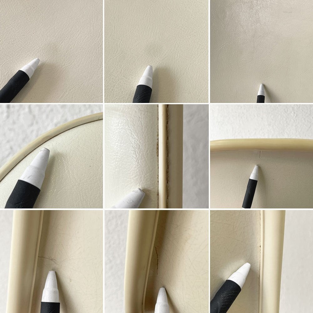 ハーマンミラー Herman Miller サイドシェルチェア サード 3rd FRP PVCレザー パーチメント ロータイプ エッフェルベース イームズ ビンテージ vintage ◇