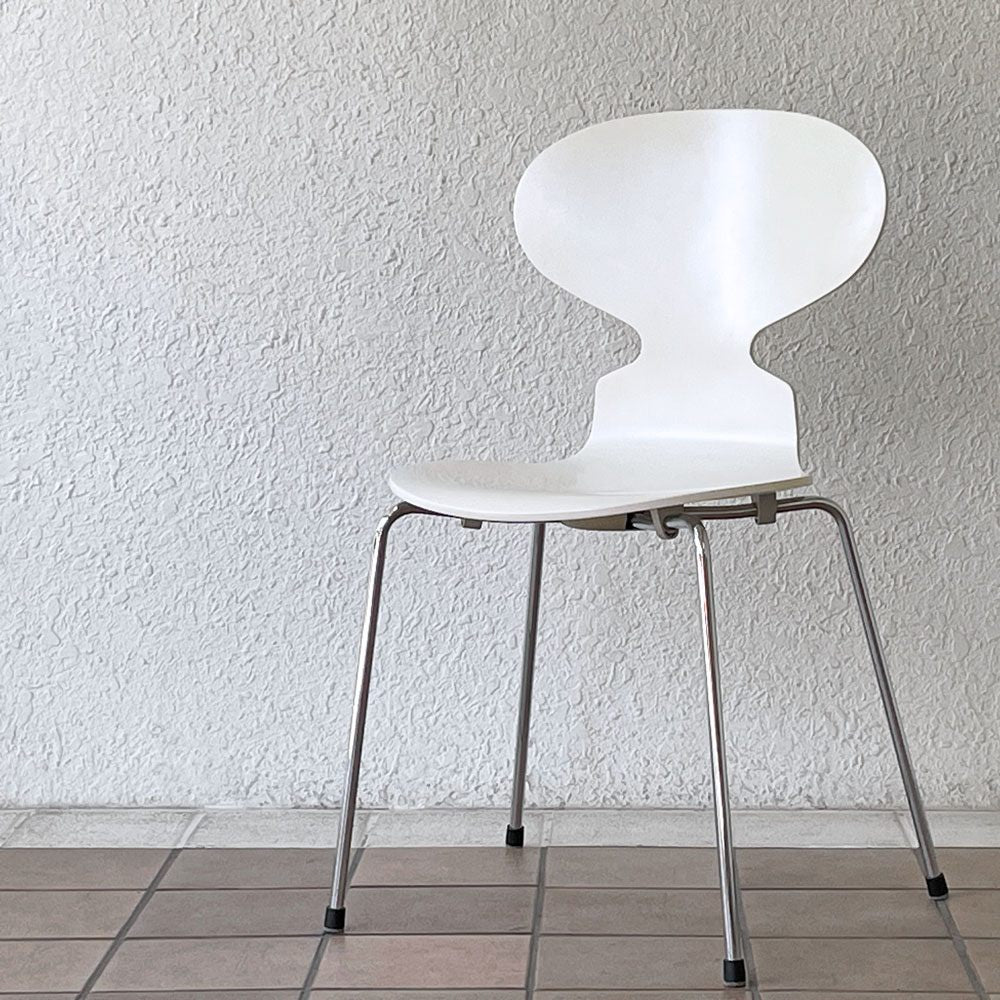 フリッツハンセン Fritz Hansen アントチェア アリンコチェア 4本脚 3101 ホワイト アルネ・ヤコブセン 北欧家具 ◇
