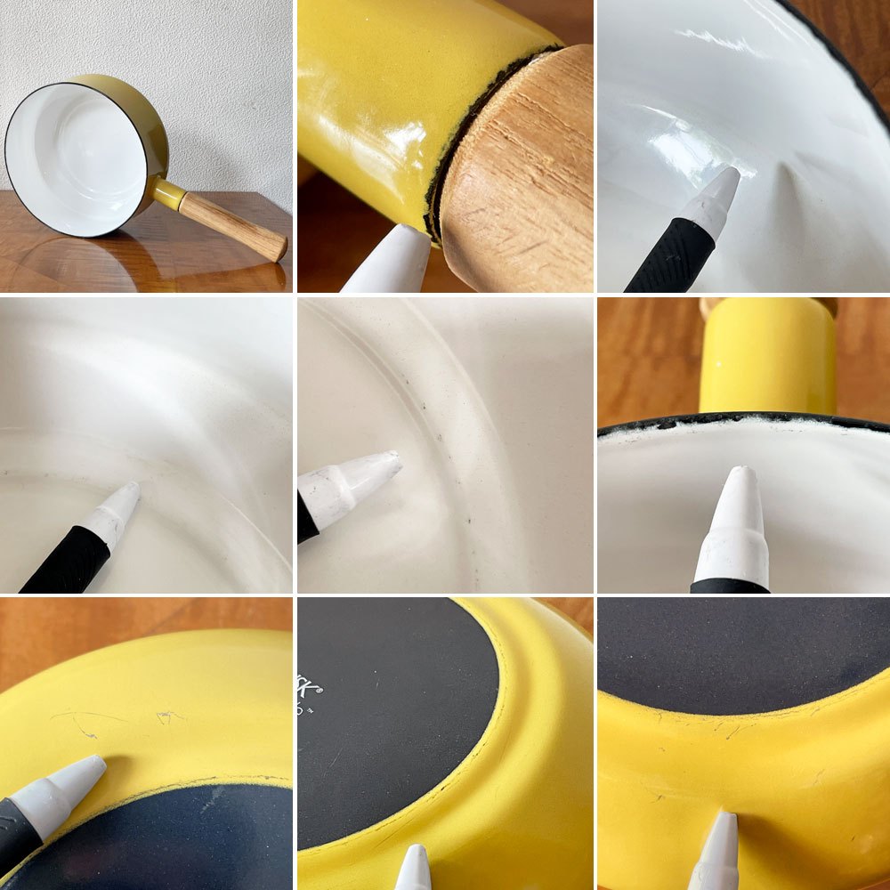 ダンスク DANSK コベンスタイル 片手鍋 𝜙18cm 蓋付 ホーロー イェンス・クイストゴー イエロー 廃番カラー 北欧 ◇
