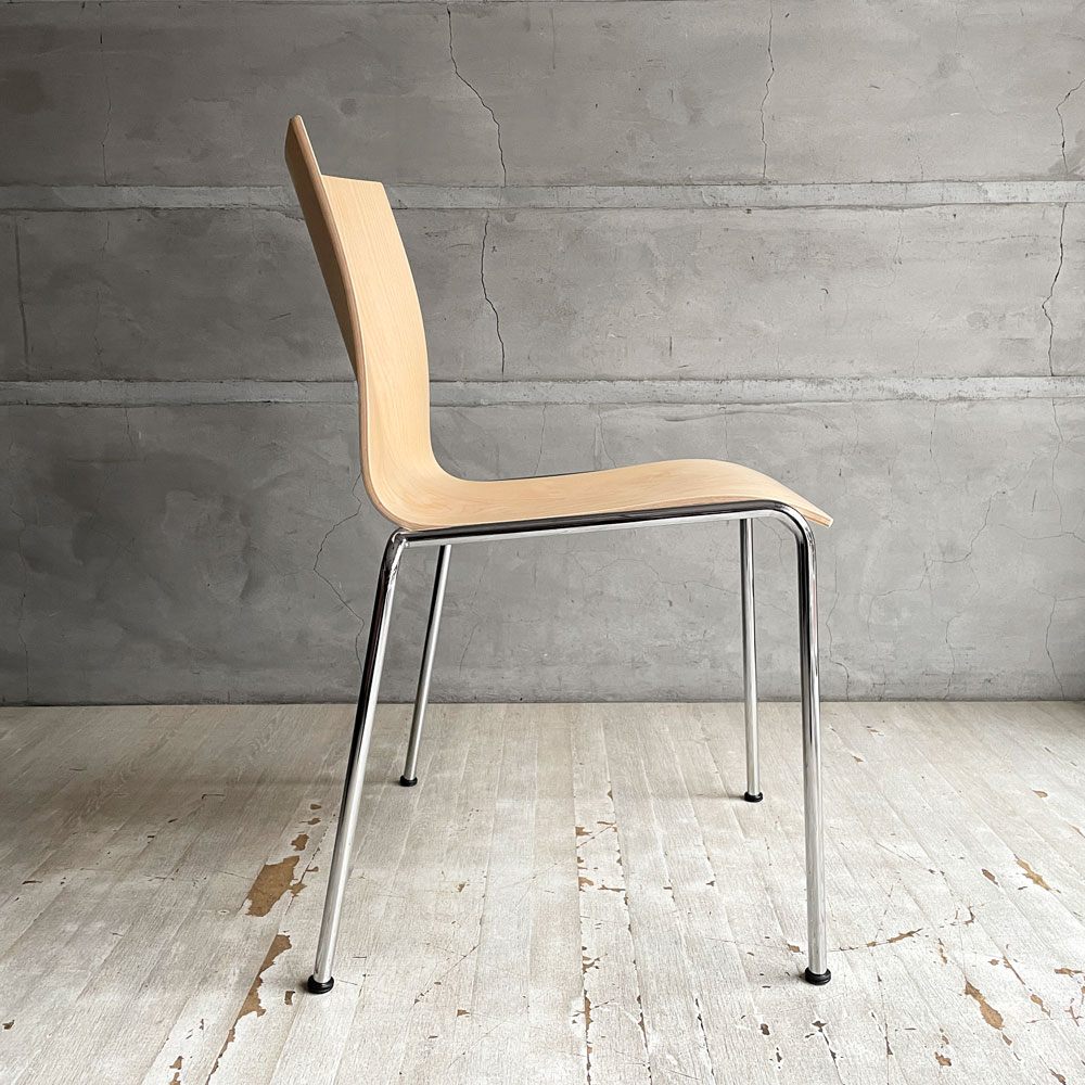 エンゲルブレヒト Engelbrechts チャリックチェア CHAIRIK Chair 101 ダイニングチェア スタッキング 4本脚 バーチ プライウッド スチール デンマーク 未使用品 定価63,800円 ♪