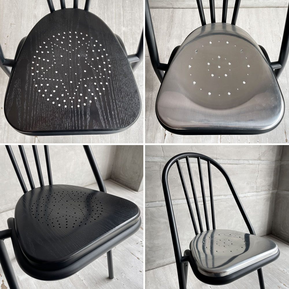 DCW EDITIONS サーピル チェア SURPIL CHAIR SL10 ジュリアン・アンリ・ポルシェ Julien Henri Porsche カフェチェア メタルチェア 座面2種 アルミニウム ブラックウッド フランス ♪