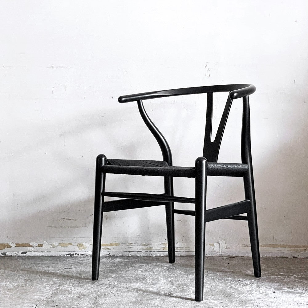 カールハンセン＆サン Carl Hansen & Son CH24 Yチェア ブラックラッカー×ブラックペーパーコード ビーチ材 ハンス・J・ウェグナー デンマーク 北欧家具 A ■