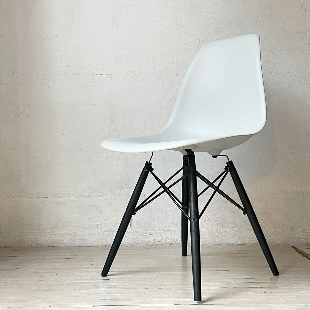 ハーマンミラー HermanMiller サイドシェルチェア ドゥエルレッグ DSW アルパイン × エボニー ブラック ポリプロピレン イームズ ミッドセンチュリー ★
