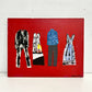 パトリック・アール Patrick Earl unknown キャンバス画 clothes 洋服 コラージュ W46×H35.5cm モダンアート 現代美術 ●