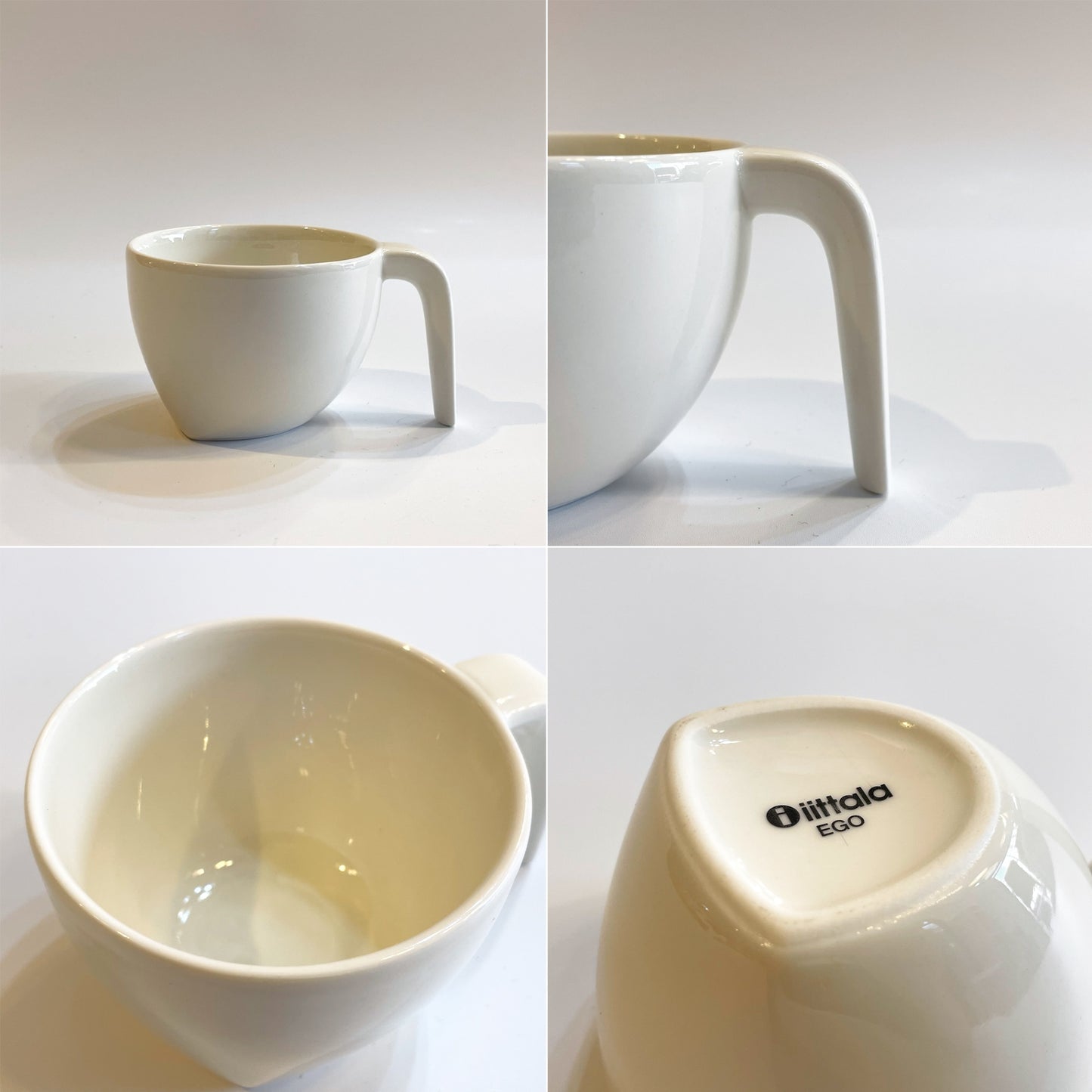 イッタラ iittala エゴ Ego コーヒー カップ ＆ ソーサー C&S ホワイト ステファン・リンドフォース 北欧食器 廃盤 A ★