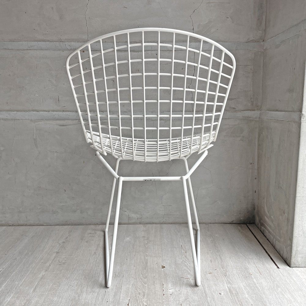 ノル Knoll 420 サイドチェア ワイヤーチェア ハリー・ベルトイア Harry Bertoia ホワイト ミッドセンチュリー 名作椅子 ♪