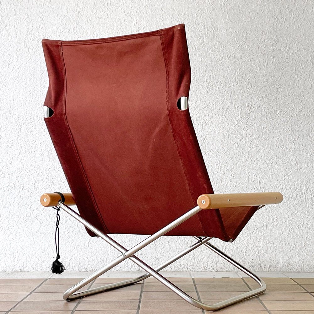 ニーチェア エックス NY chair X フォールディングチェア 折り畳みチェア ブラウン 新居猛 MoMA ◇