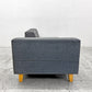 フランネルソファ FLANNEL SOFA ピヴォ PIVO ONE ARM SOFA 片アームソファ  2.5人掛け ファブリック グレー系 モダンデザイン 〓