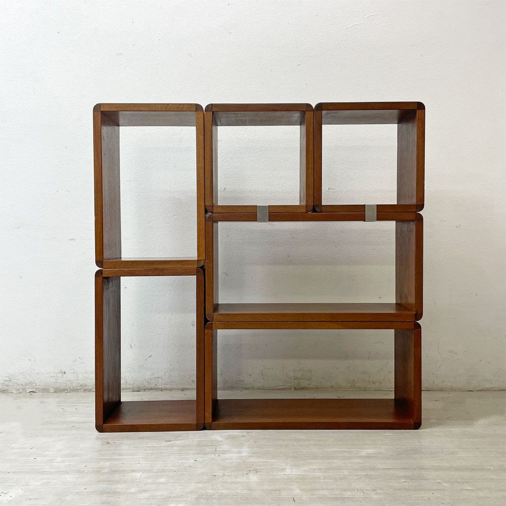 木製ユニットシェルフ ボックスシェルフ オープンシェルフ 飾り棚 S×2・M×2・L×2 6点セット 無垢材 ●