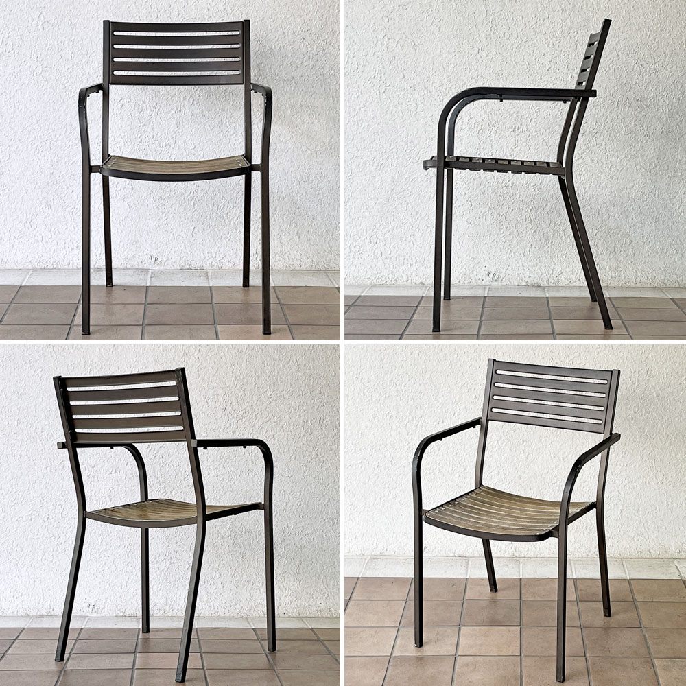エミュー emu セーニョチェア SEGNOCHAIR ガーデンチェア アーム スタッキング イタリア 2脚セット ◇