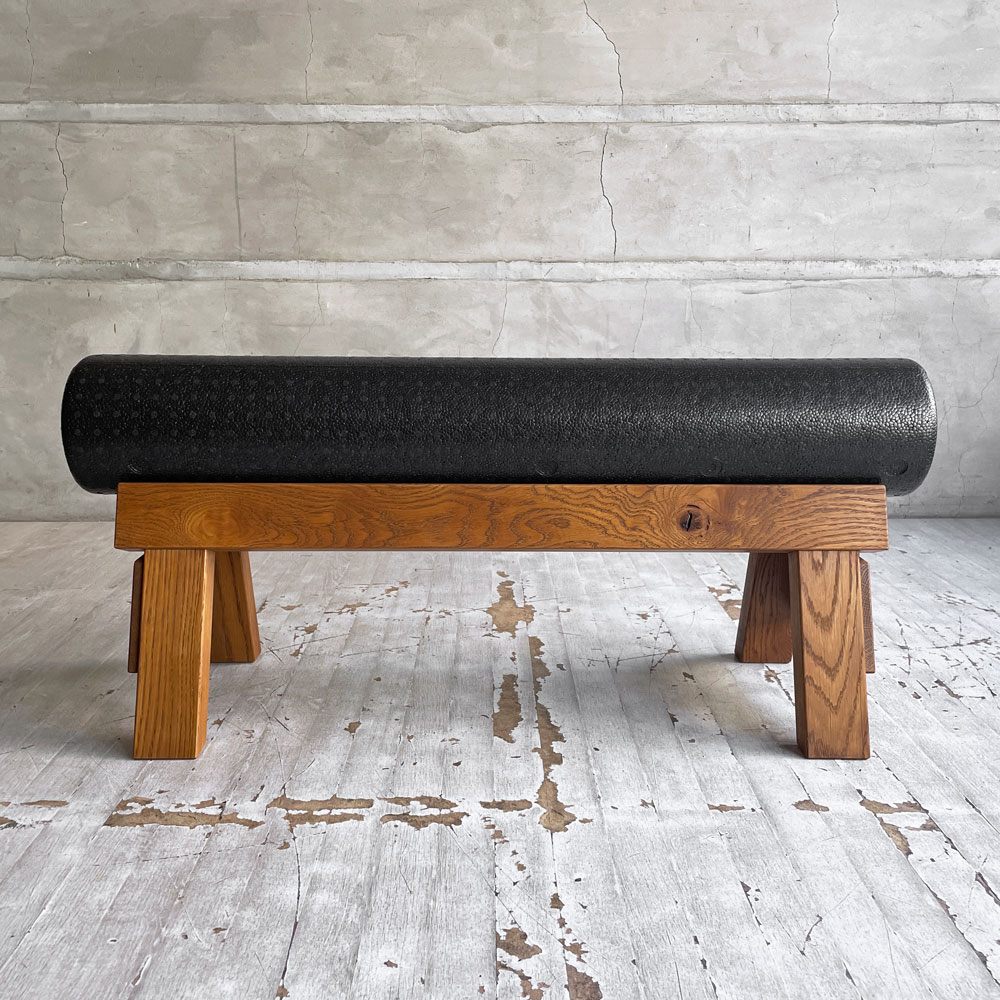 トラックファニチャー TRUCK FURNITURE フォームローラースタンド FOAM ROLLER STAND ナラ無垢材 トレーニング 筋トレ ♪